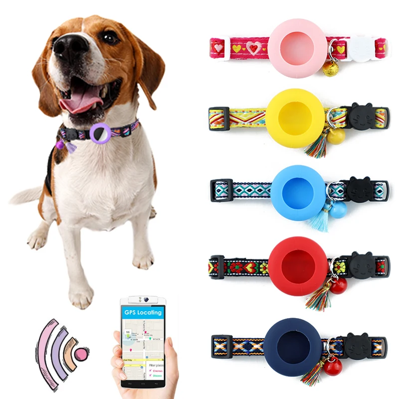 

Pet Collar For Airtags Anti-lost Sleeve Outdoor Park Dog Cat GPS Finder Location Tracking Cat Tracker Collar Pet Accessories