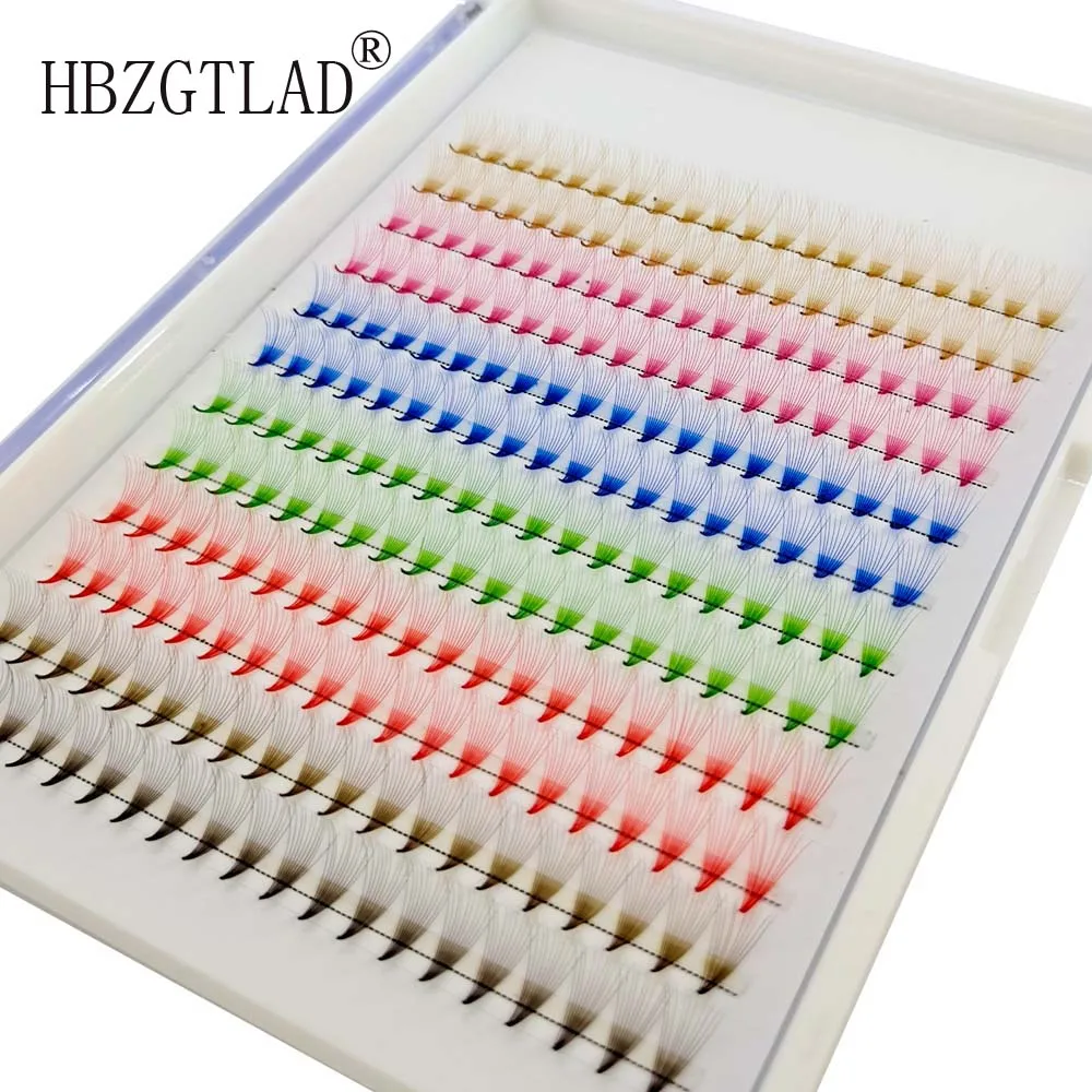 Ресницы Накладные из 100% шелка большой емкости 1 лоток 12 смешанных цветов 10d |