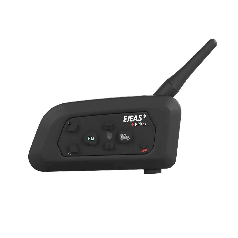

EJEAS Bluetooth 3.0 Motorcycle Helmet Intercom Headset 3.3V-4.2V Handsfree Call Speaker Interphone Communicator for 4 Riders