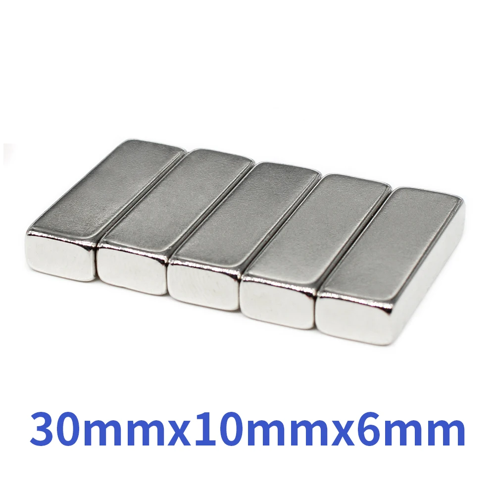 Блок мощных магнитов N35 лист постоянных сильный неодимовый магнит 30x10x6 мм 2/5/10/20/50