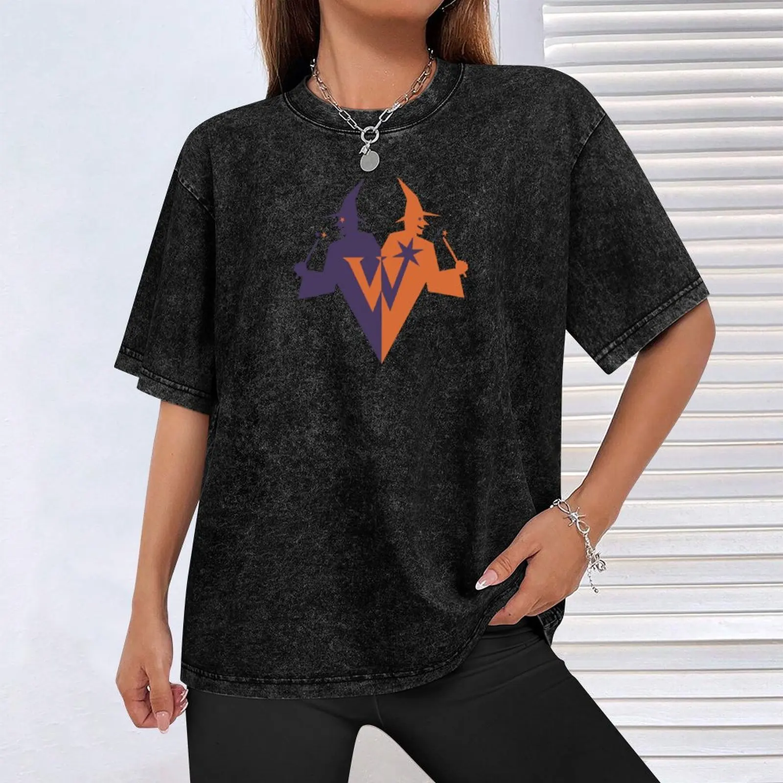 Оранжевая и фиолетовая футболка с волшебниками забавные костюмы принт животных