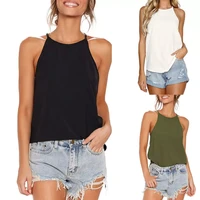 women tank and camis ladies halter neck top summer sexy o neck sleeveless tops vest female 2021 ol t shirts women pulovers