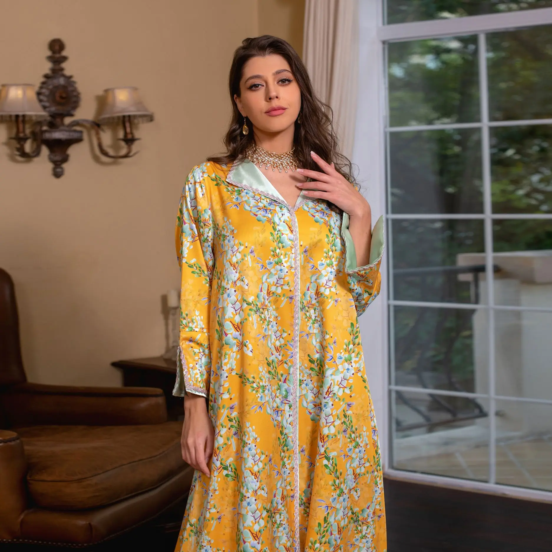 Luxury Embroidery Muslim Sets for Women Ramadan Abaya Dress Eid Jalabiya Marocain Clothes Islamic Turkey Moroccan Kaftan Robe