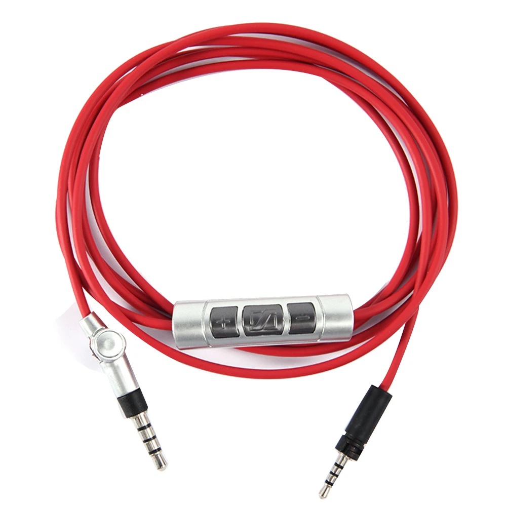 

Replacement Audio Cable for MOMENTUM Headphones Bluetooth Cord Headsets Connecter Audio Cable with Mic Remoter-Red