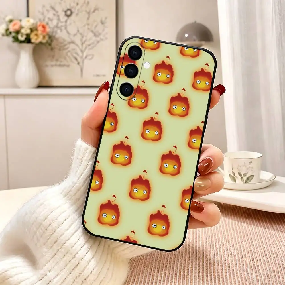 Чехол для телефона Howls Moving Castle Calcifer для Samsung Galaxy A73, A72, A71, A70, A53, A52, A51, мягкий силиконовый черный чехол (art.: 3920dbb7bd382) - 3920dbb7bd382