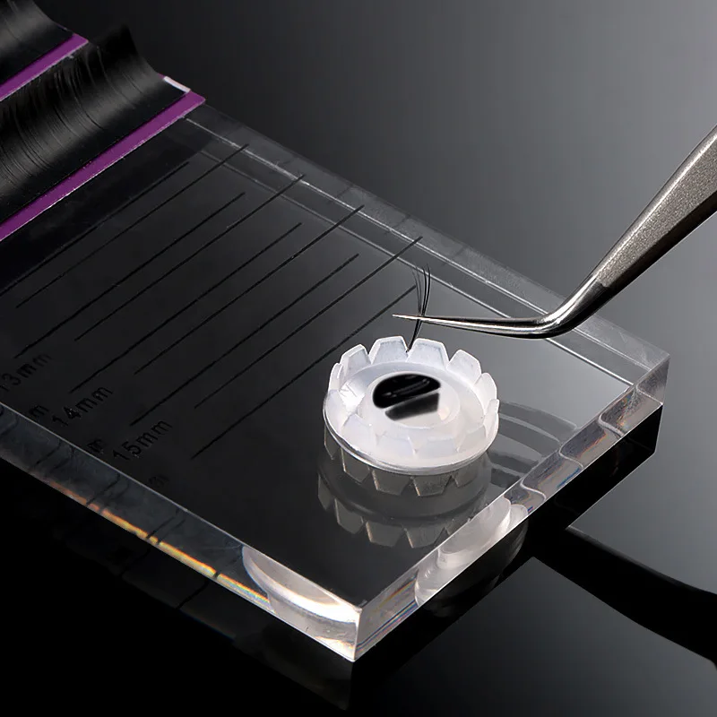 

1Pcs Acrylic Grafting Eyelash Scale Eyelash Board Scale Plate Eyelashes Extension Showcase Tool with One Blossom Cup