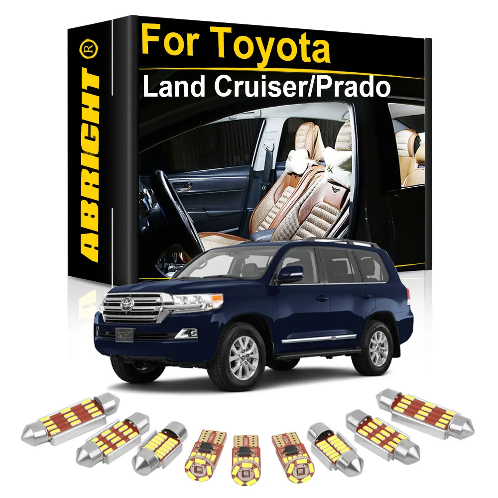 Canbus LED Interior Light Kit For Toyota Land Cruiser 80 100 200 Prado 120 150 FJ Vehicle Map Dome Trunk Lamp Kit Car Lighting