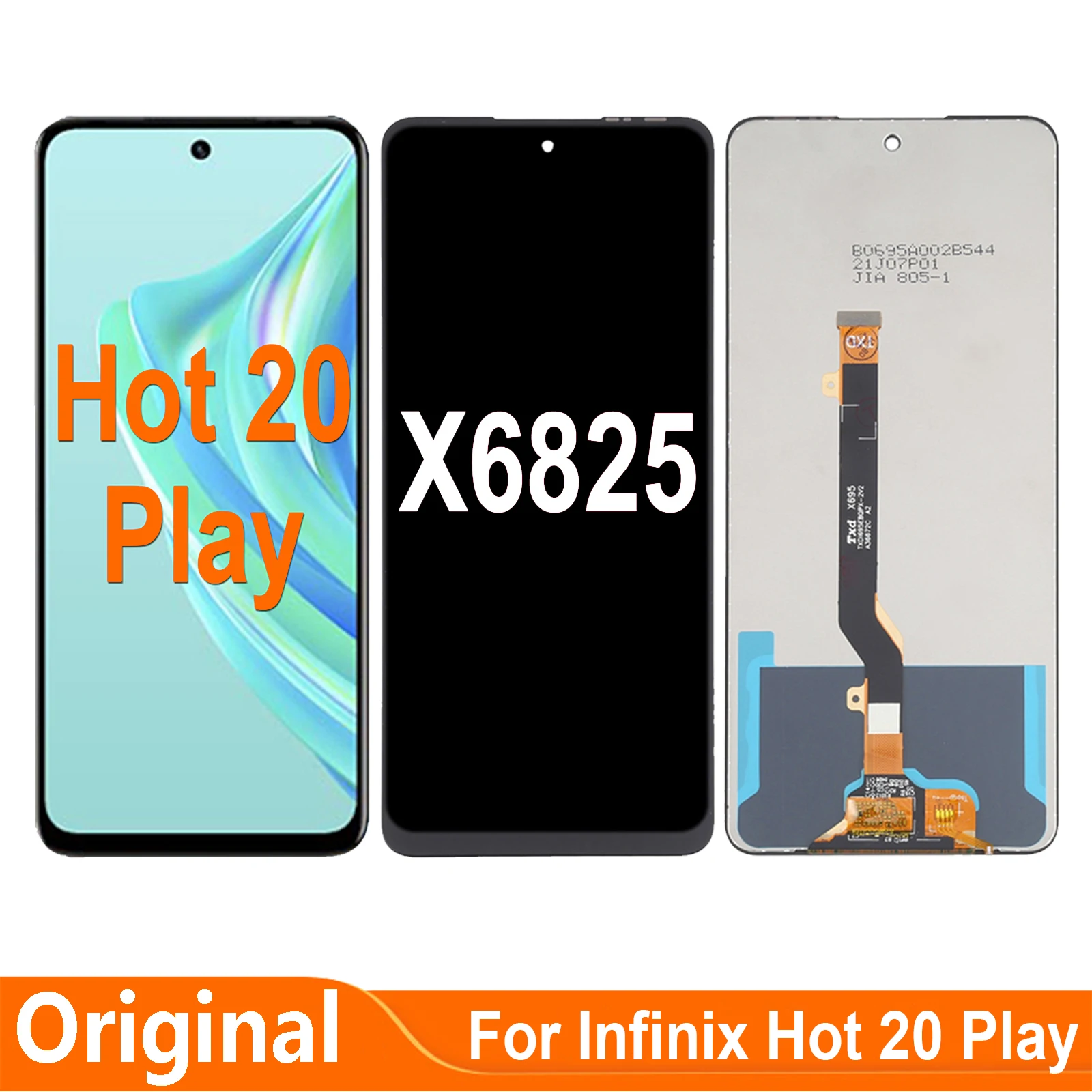 

Original 6.82'' For Infinix Hot 20 Play 20Play X6825 LCD Display Touch Screen Digitizer Assembly For Infinix Hot20 Play Display