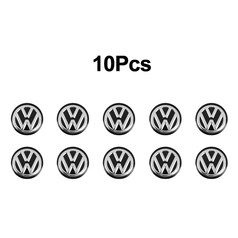 

5/10 шт. 14 мм алюминиевые наклейки на ключи, Стайлинг автомобиля, наклейки на дистанционный ключ для Volkswagen GTI R-Line R Polo Golf Passat Scirocco Jetta