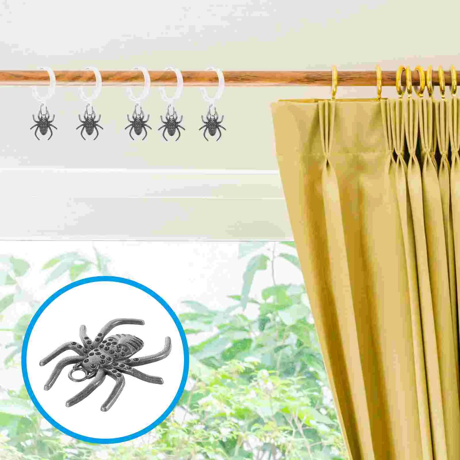 

Decor Charm Spiderpendant Spooky Jewelry Charms Goth Animal Makingbathroom Decoration Bracelet Home Gothic Room Key Creepy