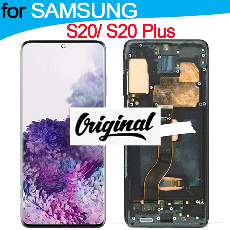 Оригинальный AMOLED ЖК-дисплей для замены SAMSUNG Galaxy S20 G980 G980F сенсорный экран Plus G985 G985F