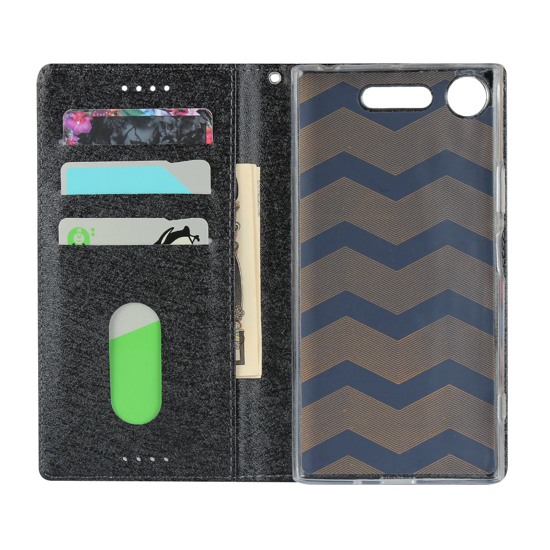 Шелковый блестящий чехол из искусственной кожи для Sony Xperia XZ2 XZ3 X Performance XZ1 Compact XZ