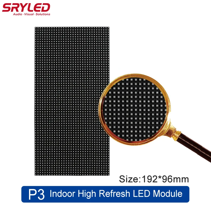 Светодиодная матричная панель SRYLED для помещений P3 192 х96 мм RGB 64x2 пикселя церкви