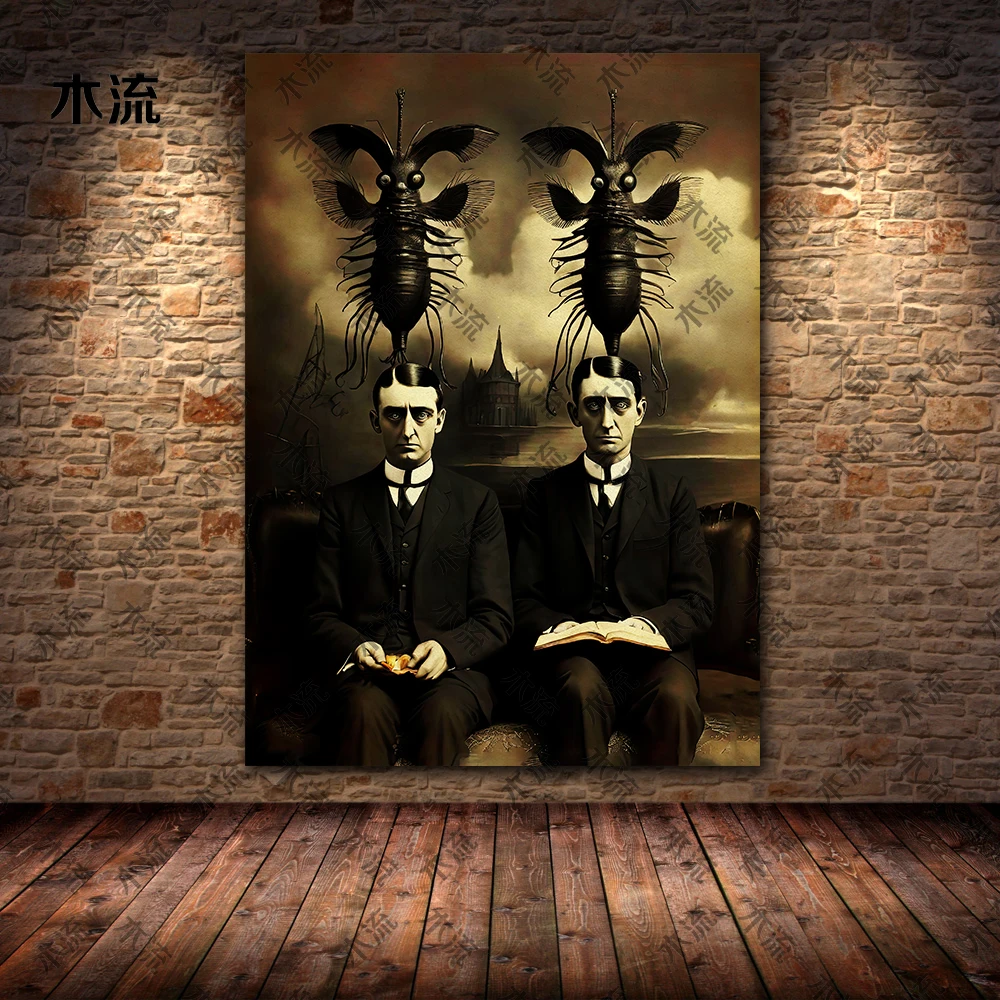 Экстракт Cthulhu жуткая фотография настенная живопись на холсте винтажная