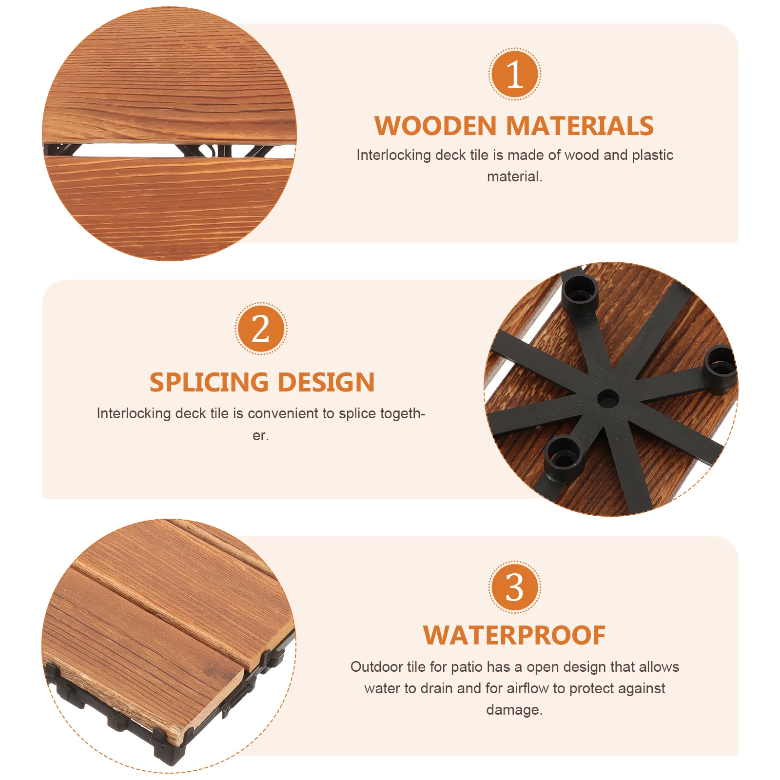 Наружный антикоррозийный деревянный пол балконная плитка блокировка патио для