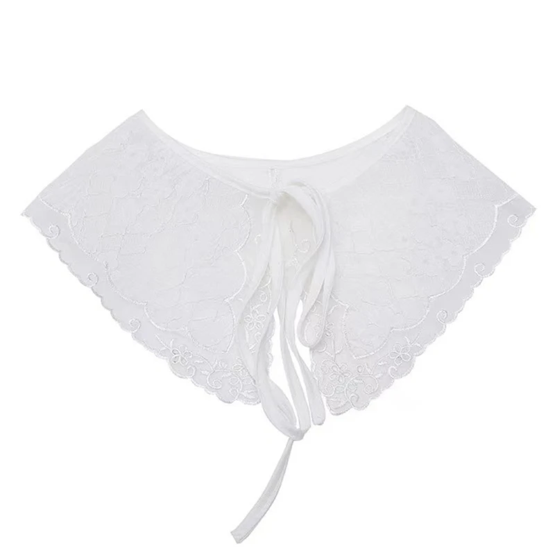 

Y166 Искусственный воротник Декоративный воротник рубашки Вышивка Кружевной воротник Повседневный декор свитера