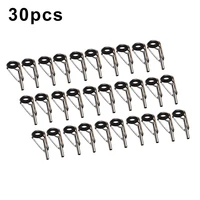 30pcsset 6 kinds of diameter fishing rod guides ring saltwater for outdoors fishing pesca iscas tools fish tackle accessorie