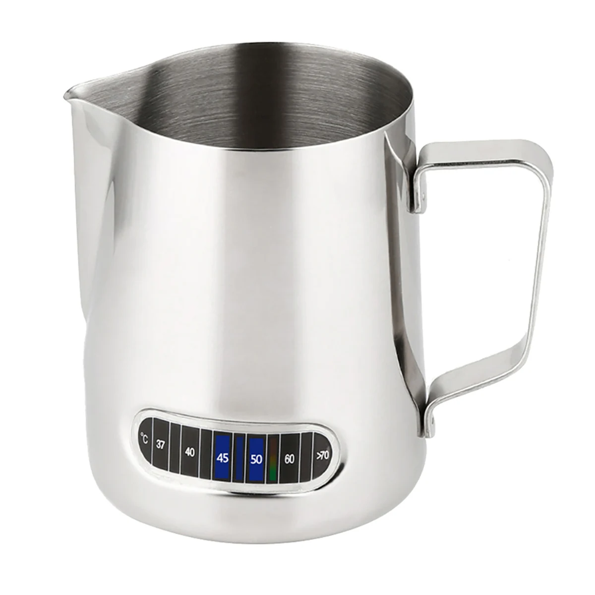 

Stainless Steel Milk Frothing Pitcher 600ml(20oz) Milk Frothing Pitcher with Thermometer Espresso Steaming Frothing Cup Milk
