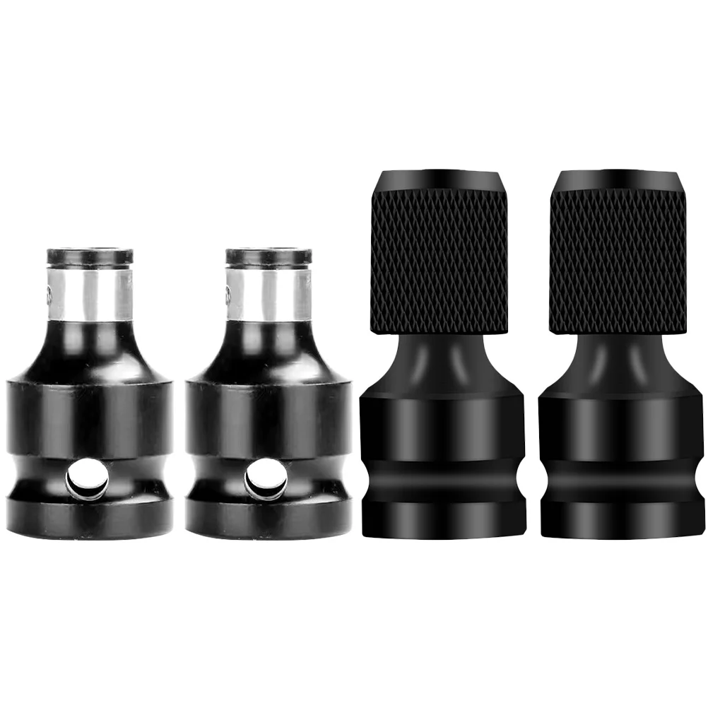 

4 Pcs Impact Drill Adapter Square Bit Driver Accessories Wrench Socket Electric