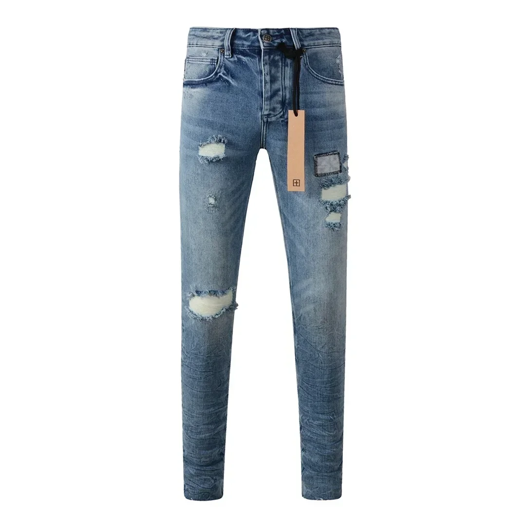 Новые поступления KSUBI Cross Jeans Мужские потертые светлые индиго Американские