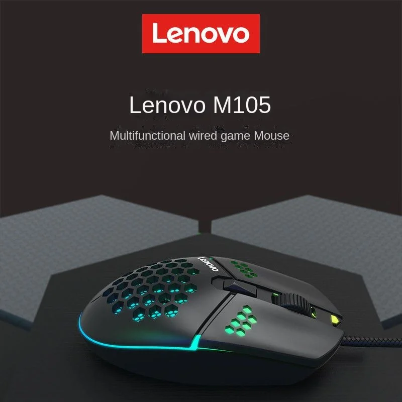 

Lenovo M105 Wired Cool Hole Mouse Notebook Desktop Computer Business Office Home Gaming Eating Chicken Game Mouse Wholesale
