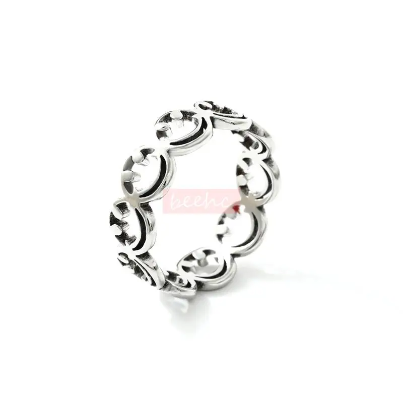 Модные кольца со смайликом для женщин регулируемое Открытое кольцо из