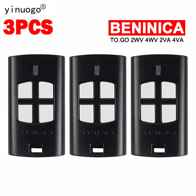 

3PCS BENINCA Garage Door Remote Control 433.92MHz Rolling Code For BENINCA TO GO 2WV 4WV 2VA 4VA Gate Control Garage Door Opener