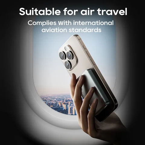 KUULAA Mini Power Bank 5000 мАч Магнитный беспроводной внешний аккумулятор с быстрой зарядкой для iPhone 16 15 14 13 Pro Max Magsafe Powerbank