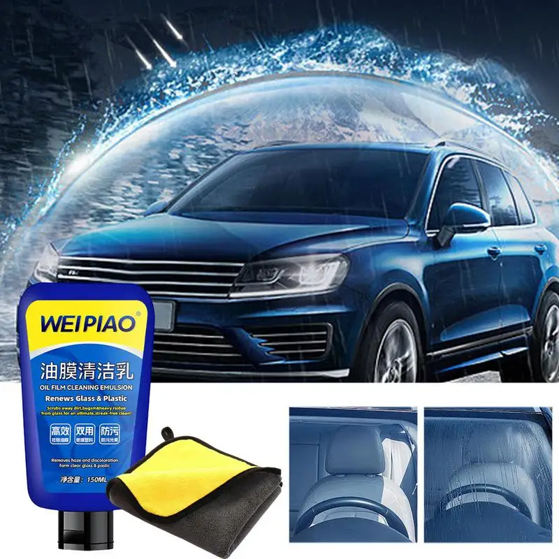 

Glass Cleaner For Auto Windshield Glass Film Coating Agent Oil Film Cleaner Water Stain Removal Paste Rainproof Anti Fog