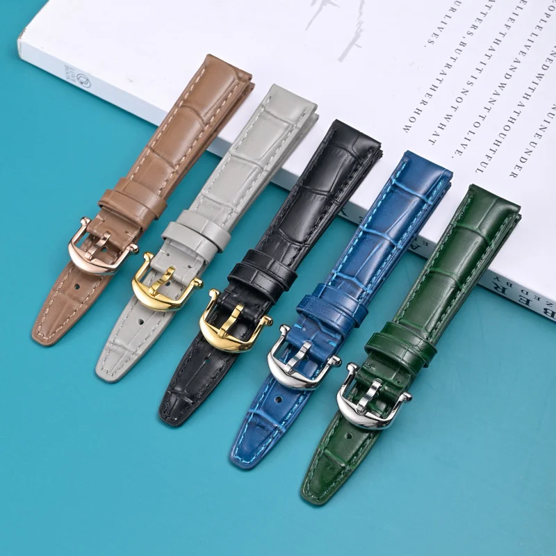 Фото Genuine Leather Watch band For IWC PORTOFINO Series Bamboo Knot Pattern Luxury Unisex Watch strap 16 18 mm №1
