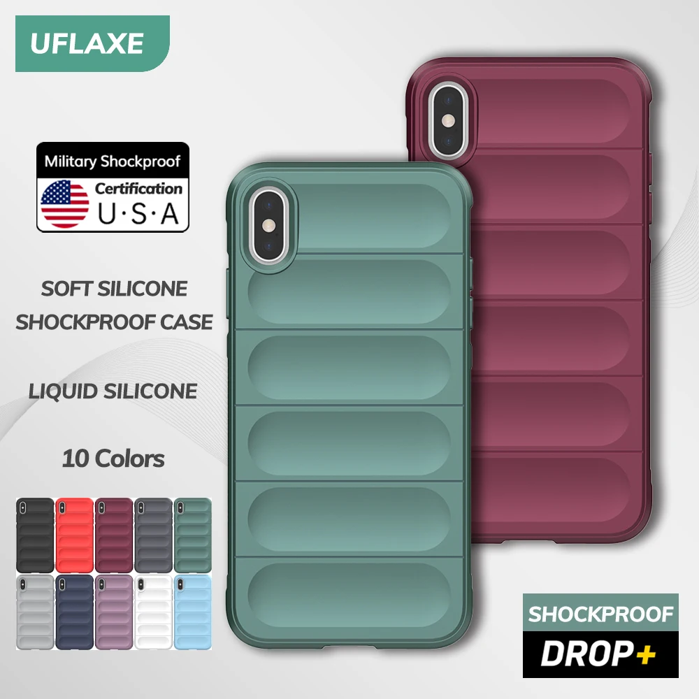 UFLAXE Original Soft Silicone Case for Apple iPhone iPhone X / XS / XS Max / XR Shockproof anti-slip Back Cover Casing