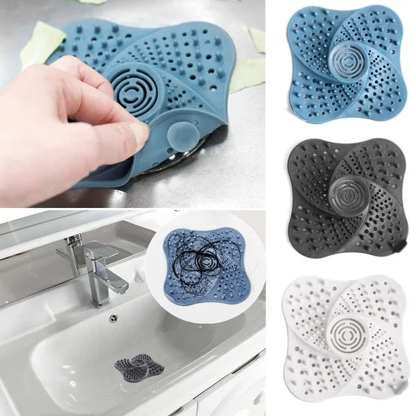 

Anti-blocking Hair Catcher Hair Stopper Plug Trap Shower Floor Drain Covers Sink Strainer Filter Bathroom Kitchen Accessories