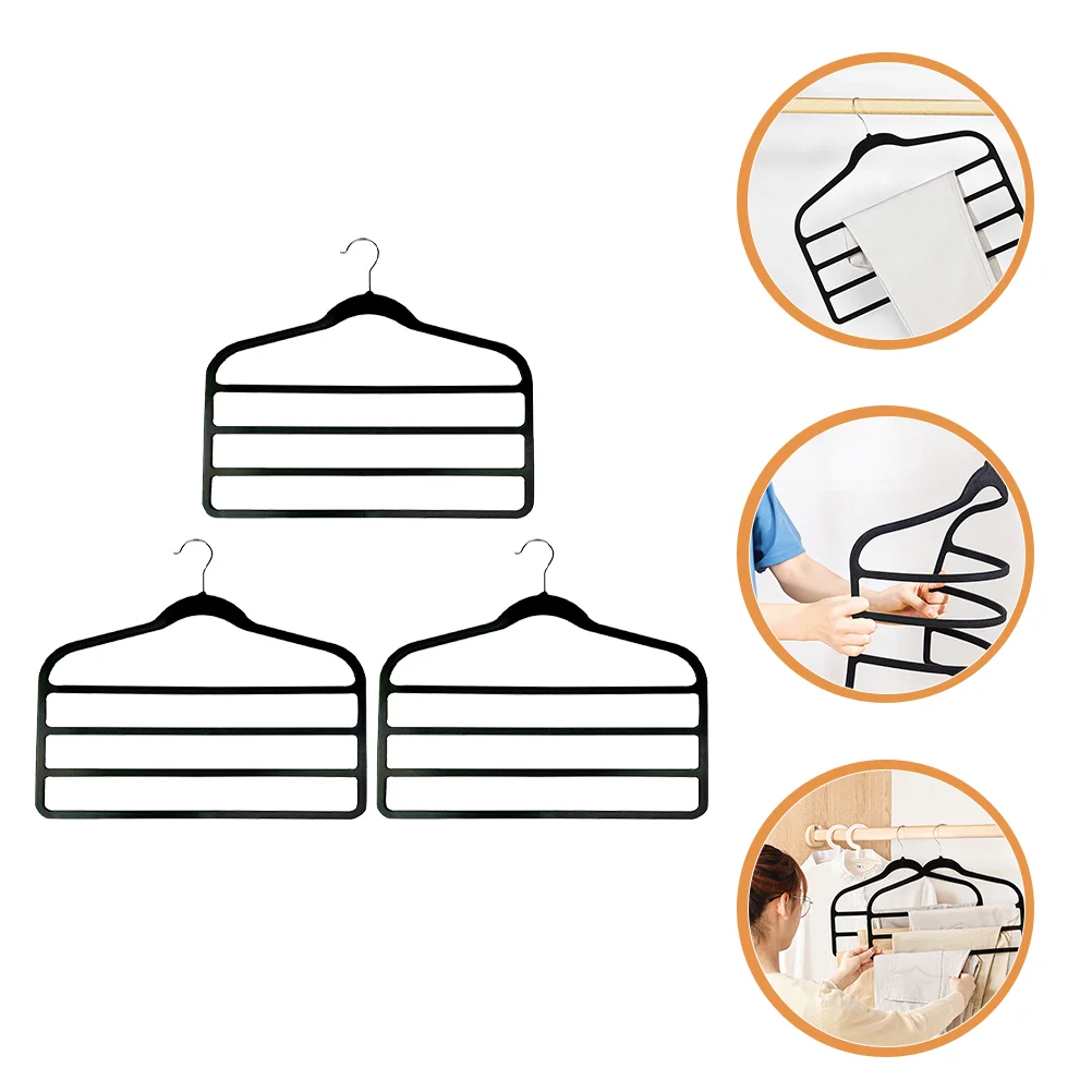 

3pcs Pants Hanger Space Saving Scarf Hanger Trousers Hangers Towel Hanger Jeans Hanger Pants Hanging Rack Tie Hanger