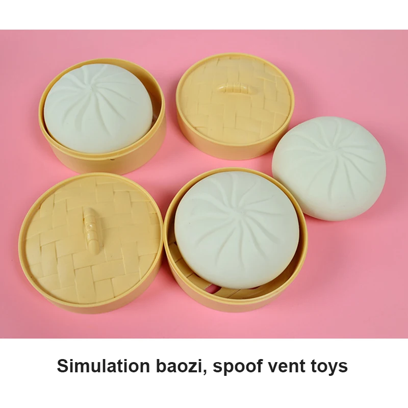 

Steamer Of Steamed Stuffed Bun Fidget Sensory Toy Autism Special Needs Stress Reliever Stress Soft Squeeze Toy Dropshipping