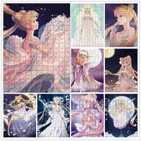 sailor moon jigsaw puzzles japanese anime cartoon 3005001000 pcs paper puzzles kids educational adults decompressing toy gifts