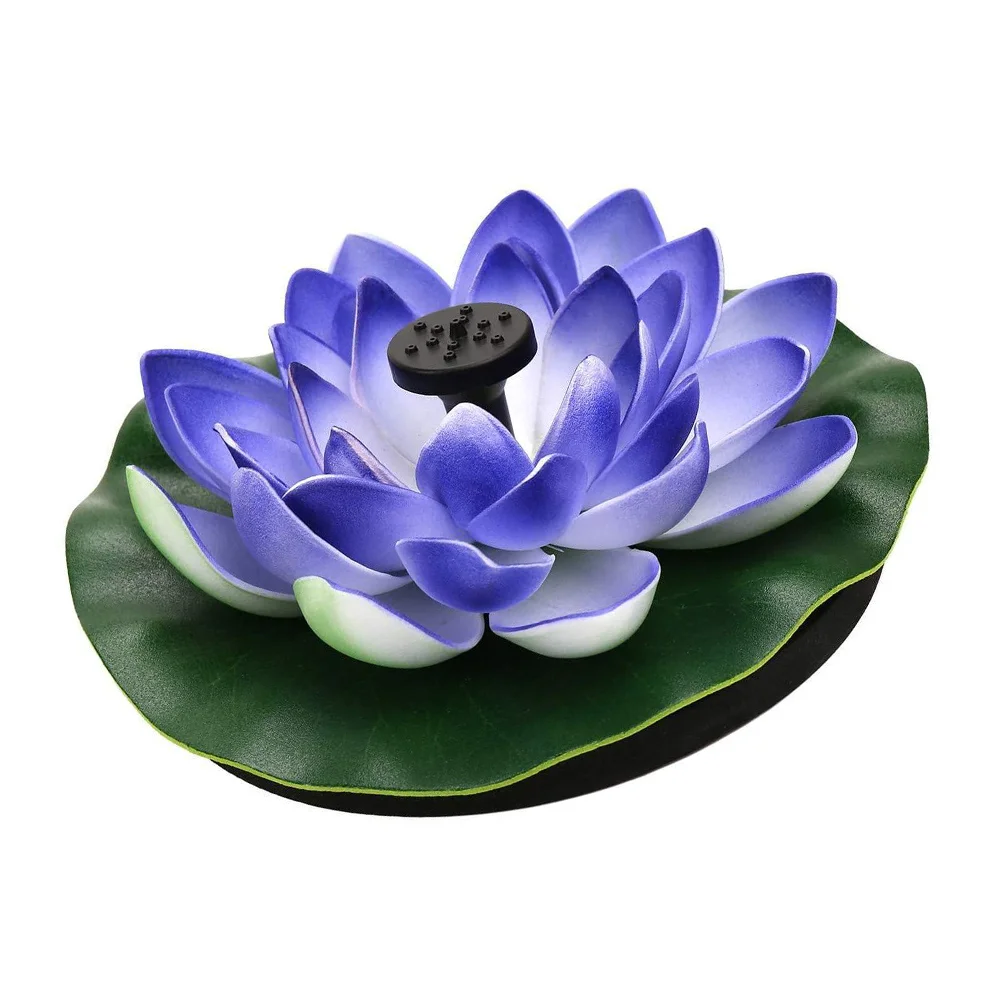 

1pc Solar Lotus Fountain Decor Unique Creative Lotus Fountain Ornament Fountain Decor