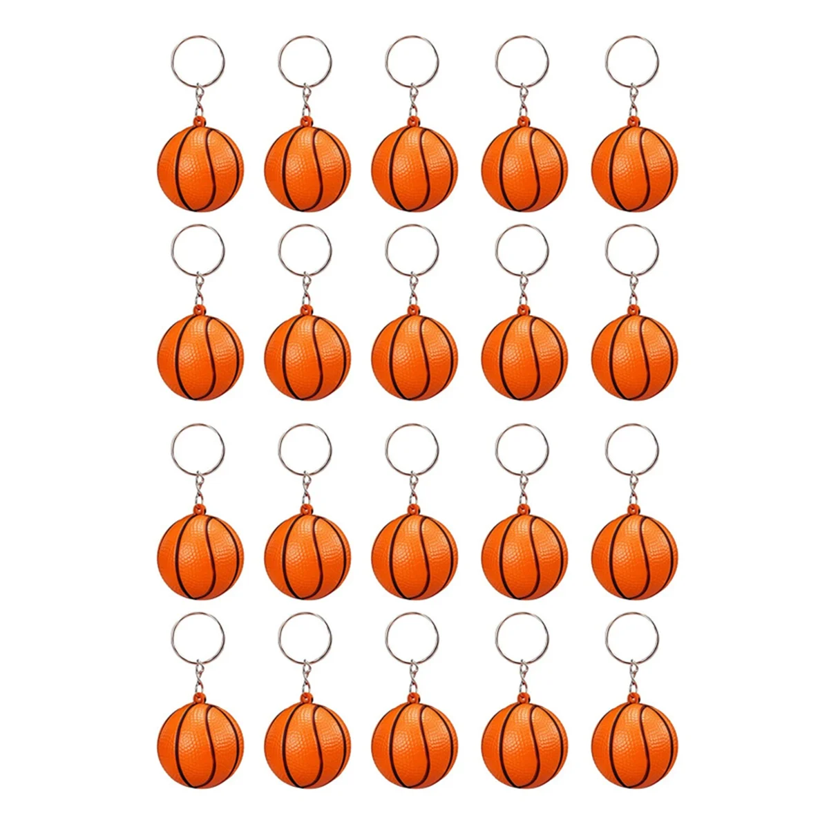 

20 шт., брелки для ключей в виде Баскетбольного Мяча