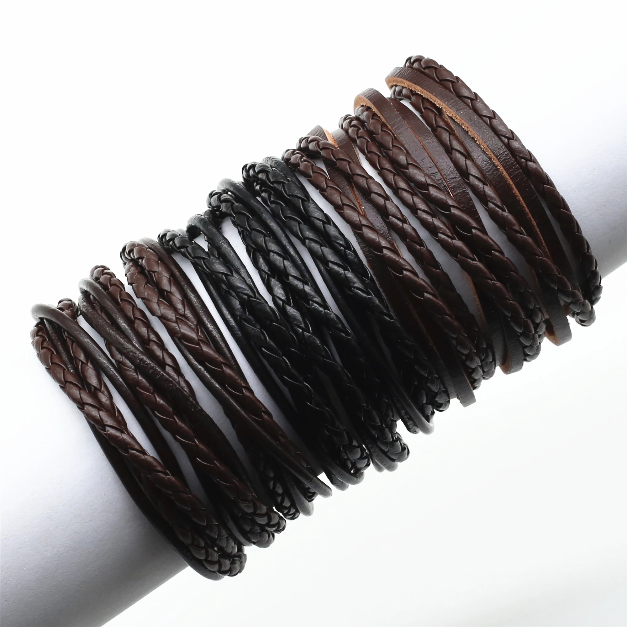 Многослойные кожаные браслеты WestBull для мужчин и женщин подарочные украшения -