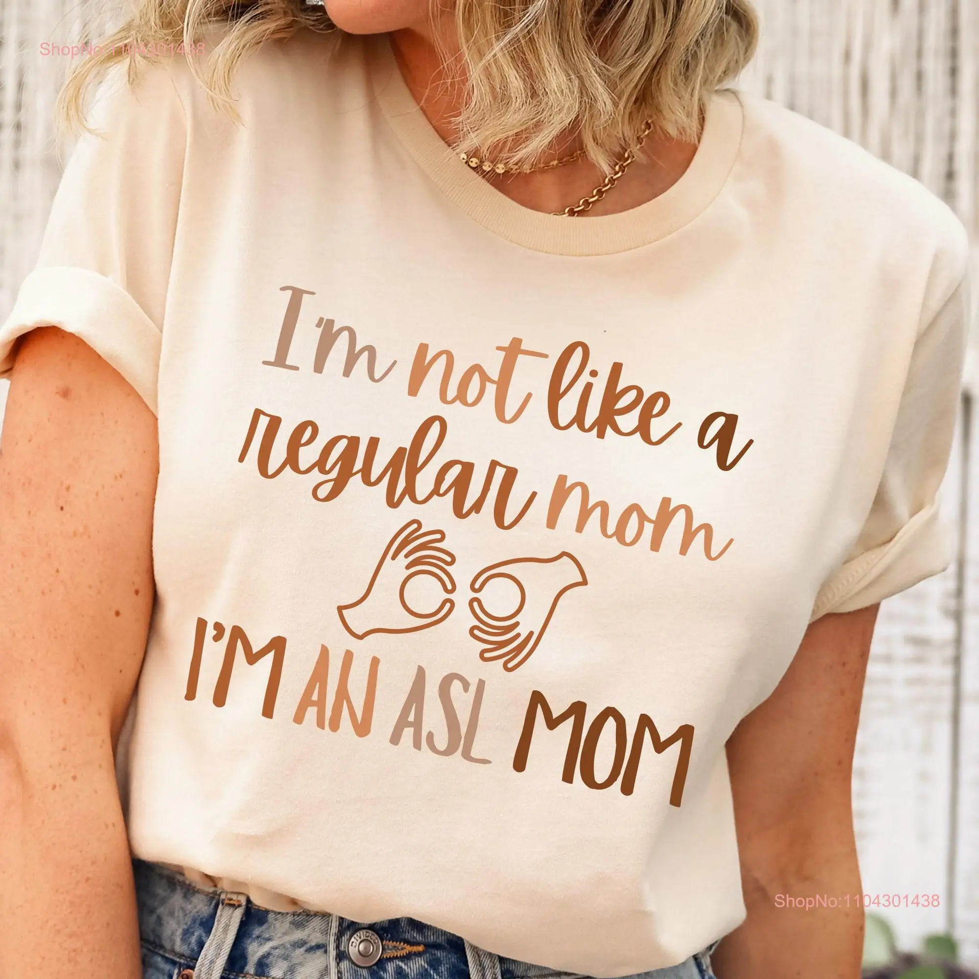 Футболка ASL с забавным языком жестов для мамы глухих рук осведомленность