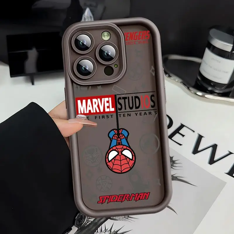 phone cases for Apple iPhone 15 13 14 12 11 Pro Max XS 7 XR 14Plus 8 X Angel Eye Ladder funda Cover Steve Rogers Cartoon IronMan