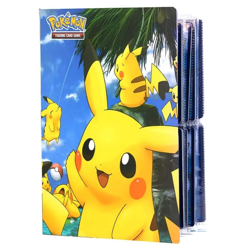 240pcs Pikachu Photo Album Notebook Pokemon Playing Cards Map Display Binder GX VMAX EX Letters Protector Cards Book Folder Gift