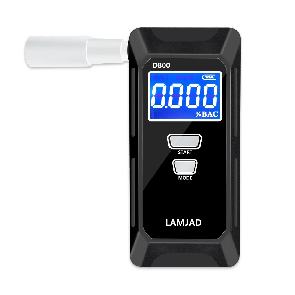 

LAMJAD Digitale Adem Alcohol Tester Auto Blaastest Draagbare Alcohol Wijn Alcohol Test Blazen Dronken Rijden Tester