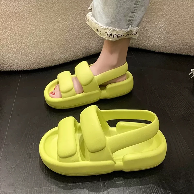 Women's Sandals Summer 2023 EVA Solid Fashion Y2k Cloud Sports Sneakers Couple Garden Shoes Outdoor Non-slip Casual Beach Shoe