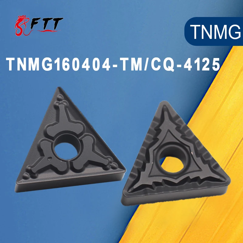 

10PCS TNMG160404/TNMG160408-TM/CQ-4125 High Quality Carbide Inserts External Turning Tool CNC Lathe Tools Metal Blade