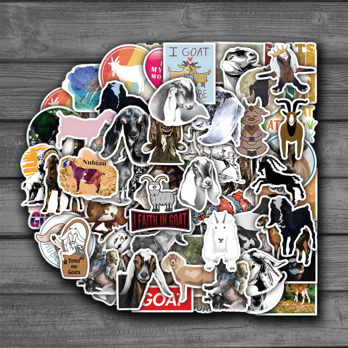 

50 шт. новые наклейки в виде козы, каприса, гиркуса, детская игрушка, чемодан, ноутбук, скейтборд, IPad, наклейки, оптовая продажа