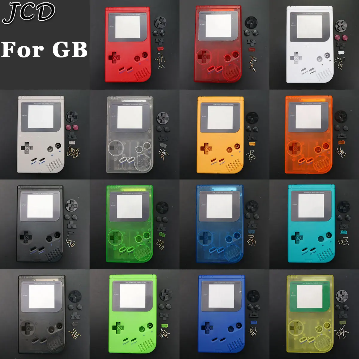 

JCD 15 Colors Full Housing Shell Case With Buttons For Gameboy GB DMG Classic Game Console Shell for Gameboy GB