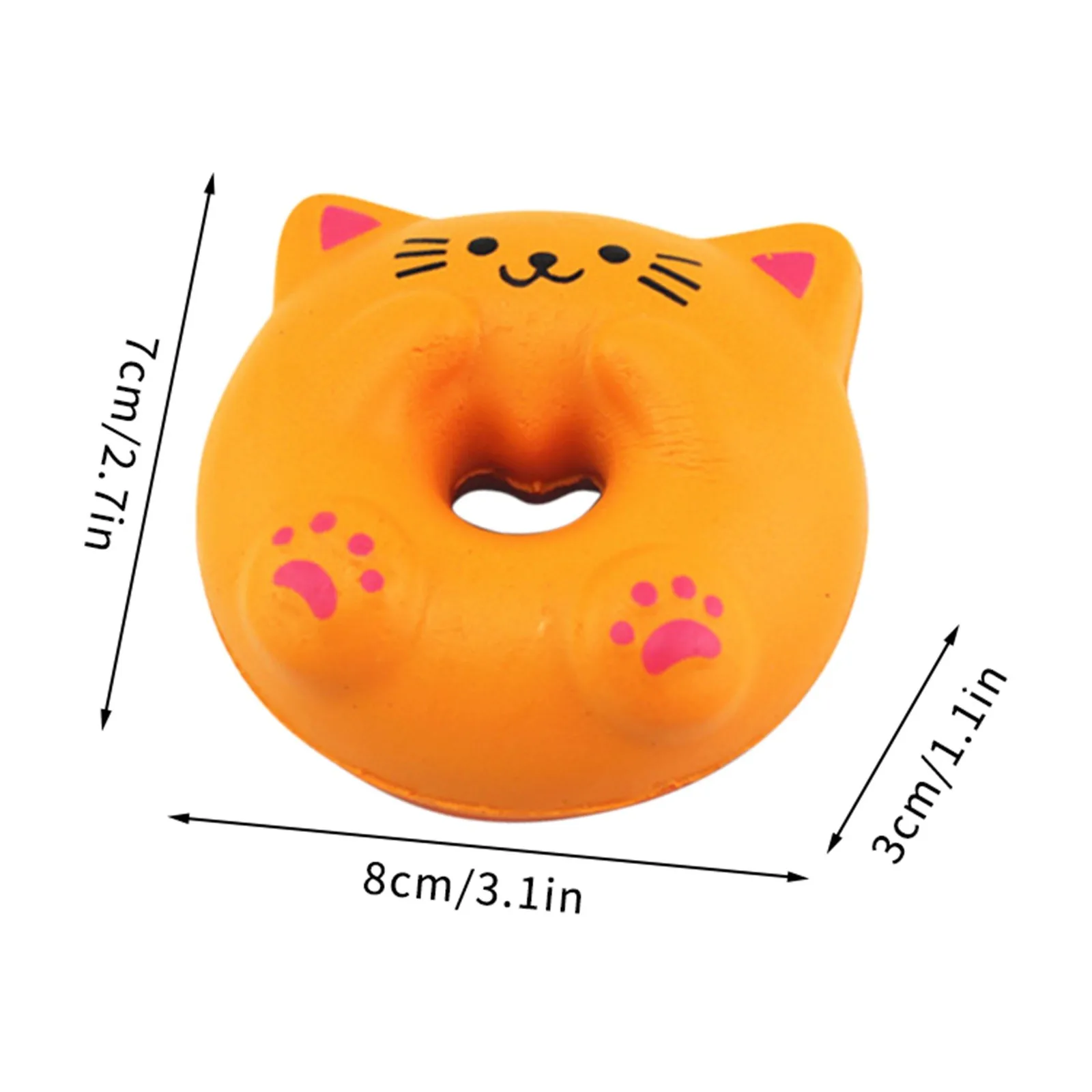 Kawaii Cartoon Cute Cat Donut Squishy Slow Rising Squeeze Toys for Kids Baby Grownups Decompression Toys Gifts images - 6