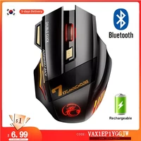rechargeable wireless mouse bluetooth gamer gaming mouse computer ergonomic mause with backlight rgb silent mice for laptop pc