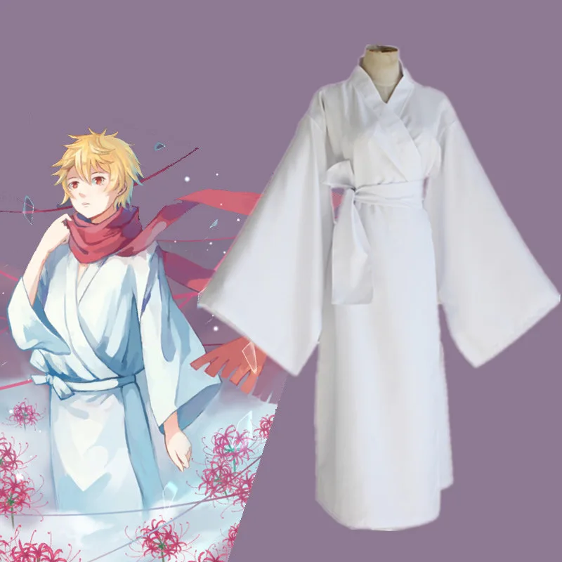 

Noragami Yukine Cosplay Costume White Robe Japanese Anime Kimono Halloween Carnival Party Costume