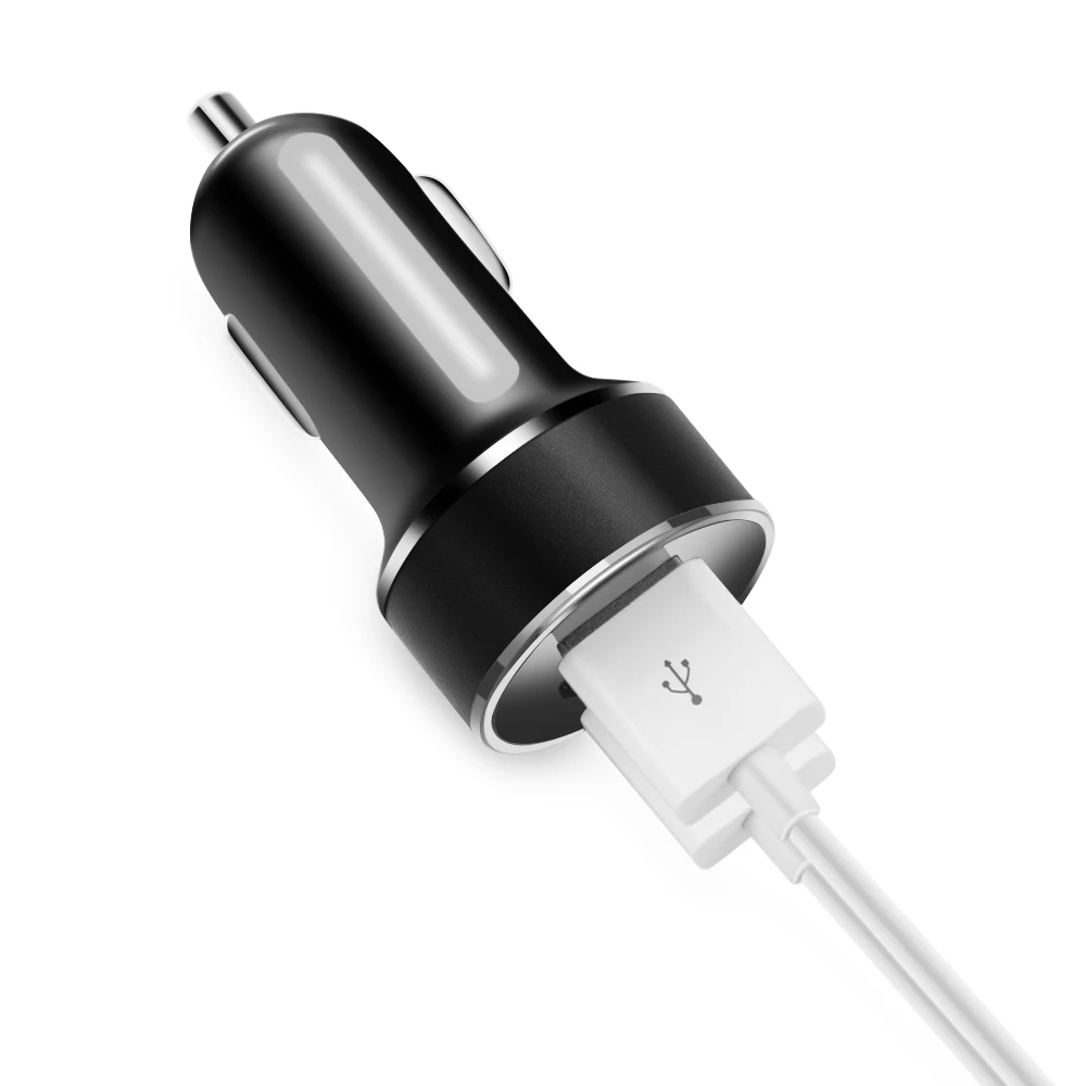 3. Автомобильное зарядное устройство с USB-портом и светодиодным дисплеем для Toyota